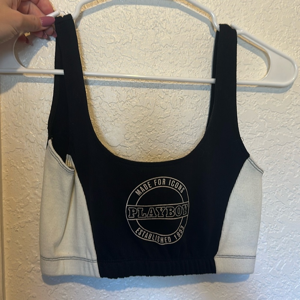 Black and white crop top